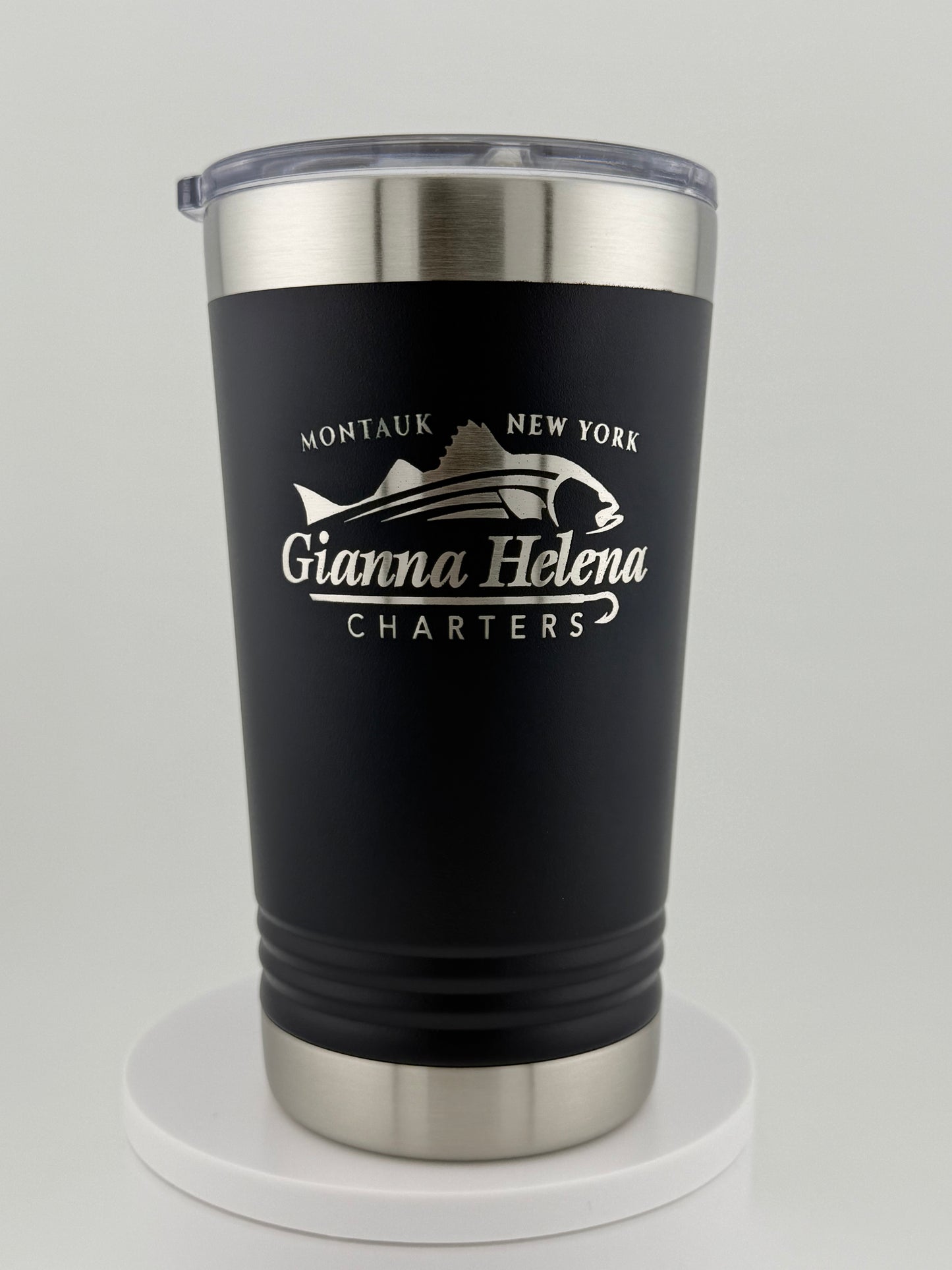 Set of 2 Custom Logo 16oz Polar Stainless Tumblers. Free Shipping.